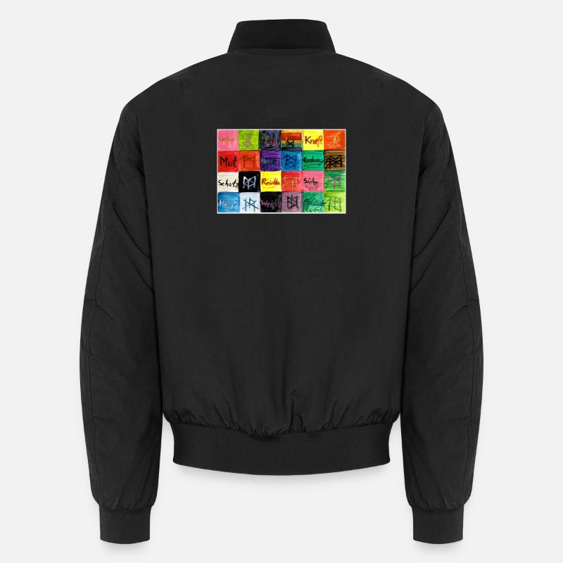 Runensegen_A5 - Unisex Bomberjacke - Schwarz