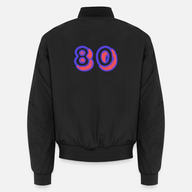 80. 80 YEARS. 80th ANNIVERSARY. 80TH BIRTHDAY. Unisex Bomber Jacket