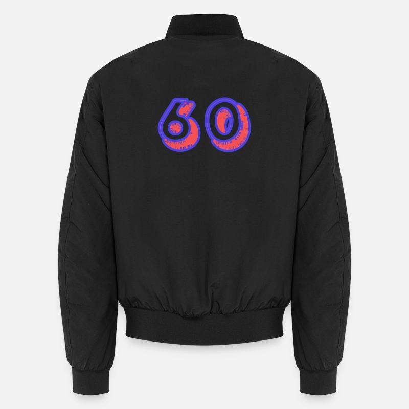 60. 60 YEARS. 60th ANNIVERSARY. 60TH BIRTHDAY. Unisex Bomber Jacket