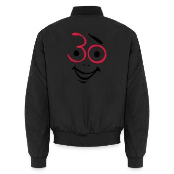 Juhu 30 ans! - Bomber unisexe - noir - Dos - AI Model Male 185 light (185cm)