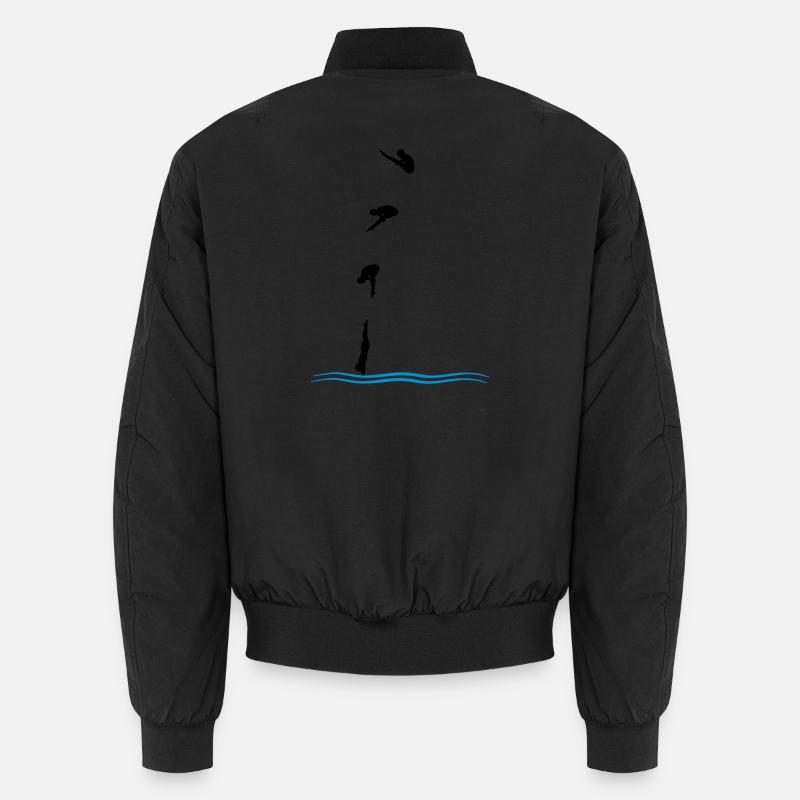Turmspringen - Unisex Bomberjacke - Schwarz