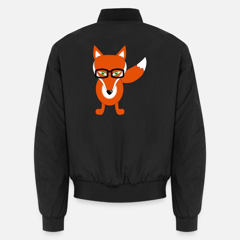 fuchs mit brille Unisex Bomberjacke