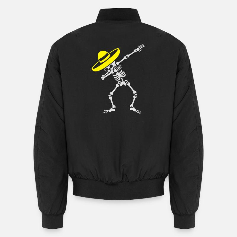 Dab Dabbing skeleton Sombrero Mexico Cinco de Mayo Bomber unisexe