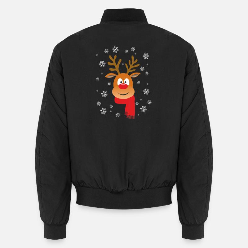 WEIHNACHTSRINDER - Unisex Bomberjacke - Schwarz