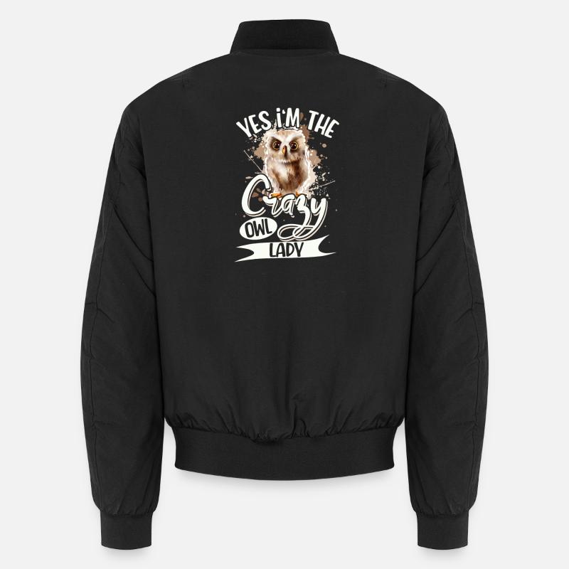 Eule Eulen Lustiger Spruch Unisex Bomberjacke
