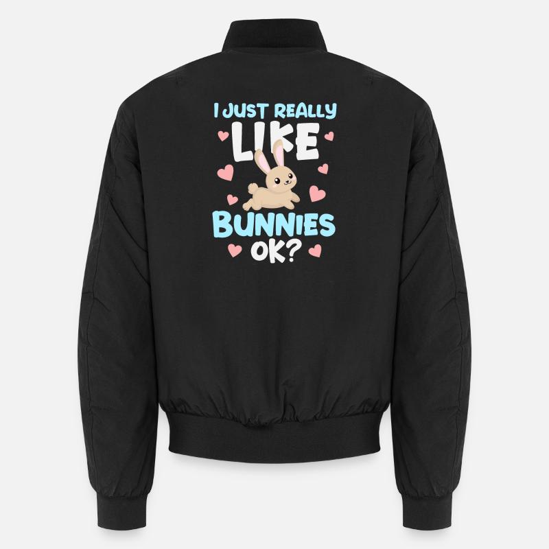 Rabbit Rabbit - Unisex Bomber Jacket - black