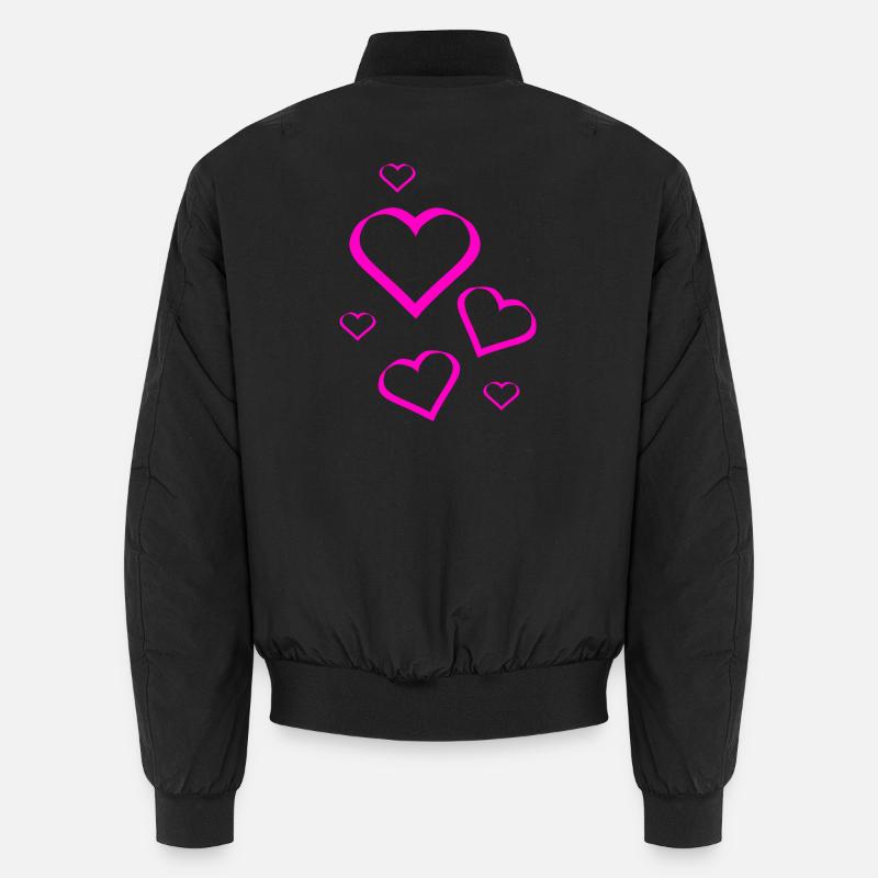 pink heart heart pattern pink pink Unisex Bomber Jacket