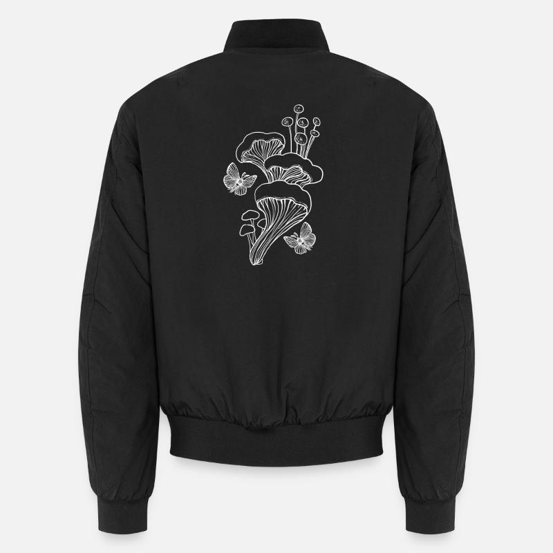 Art de lignes de champignon Bomber unisexe