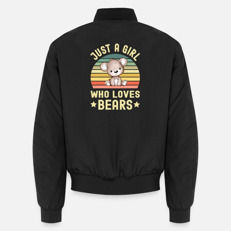 Bär Bären - Unisex Bomberjacke - Schwarz