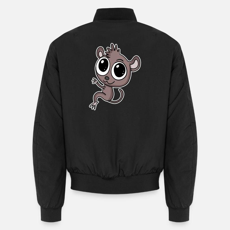 Koboldmaki Koboldmakis Primat - Unisex Bomberjacke - Schwarz