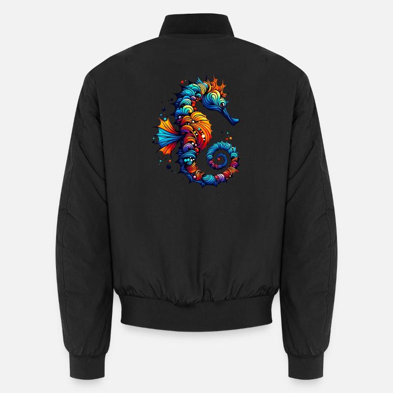 Seepferdchen - Unisex Bomberjacke - Schwarz