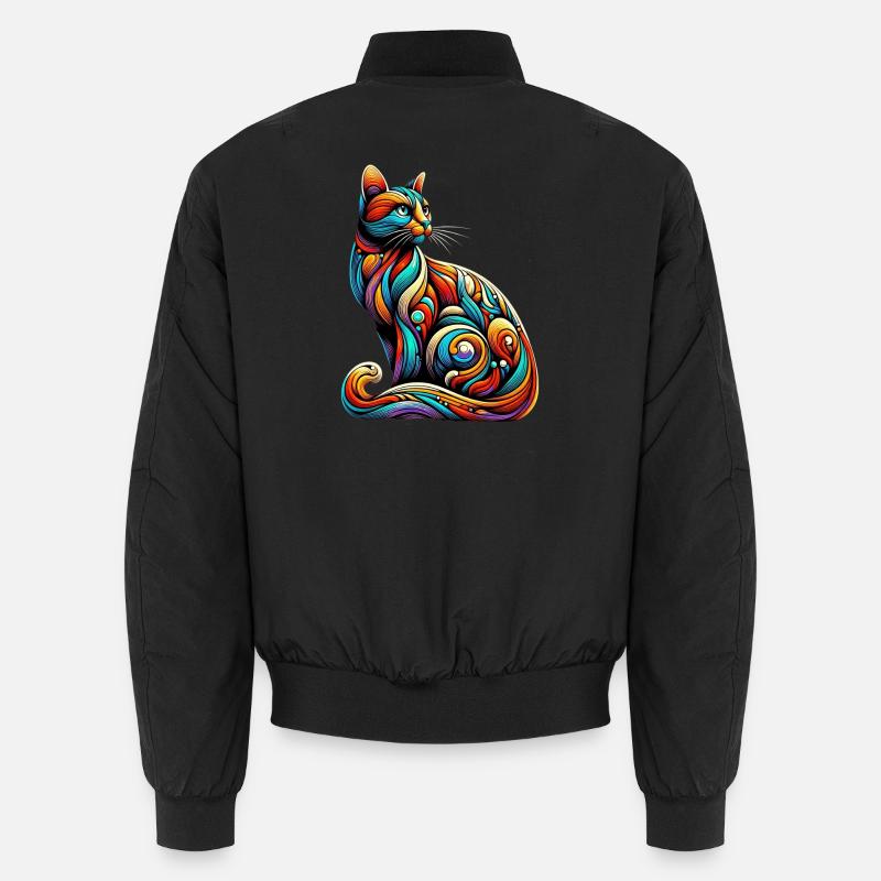 Chat - Bomber unisexe - noir