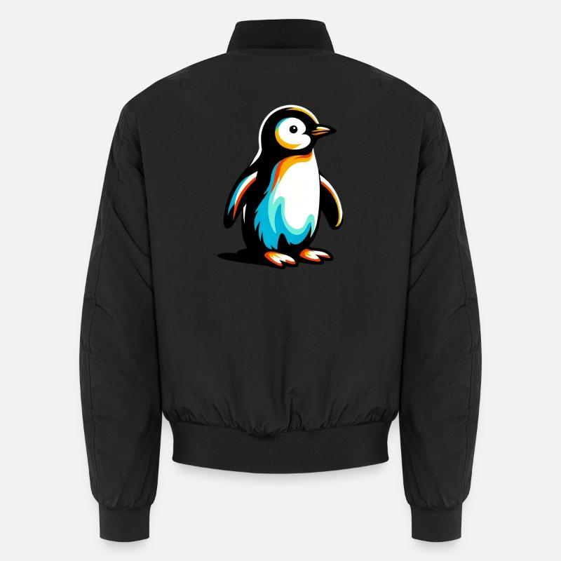 Pinguin - Unisex Bomberjacke - Schwarz