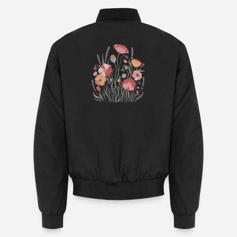 Boho Wildflowers – Blooming Harmony Unisex Bomber Jacket