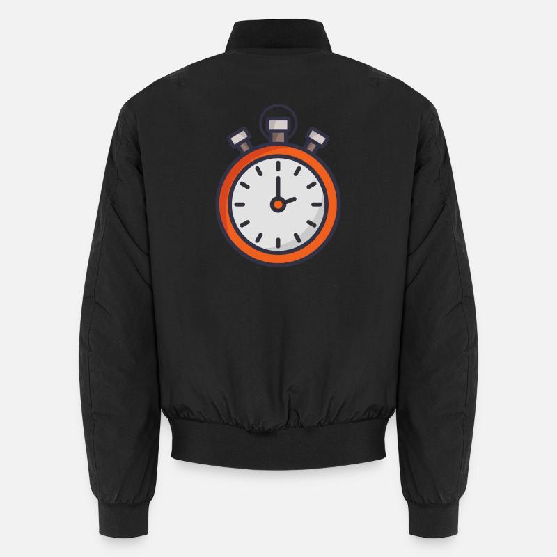 Chronomètre - Bomber unisexe - noir