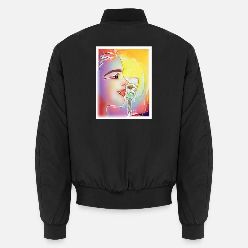 Colorful Profile Sipming Unisex Bomber Jacket