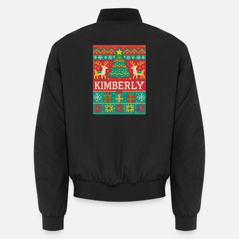 Nom festif Kimberly Ugly style de Noël, Noël Bomber unisexe