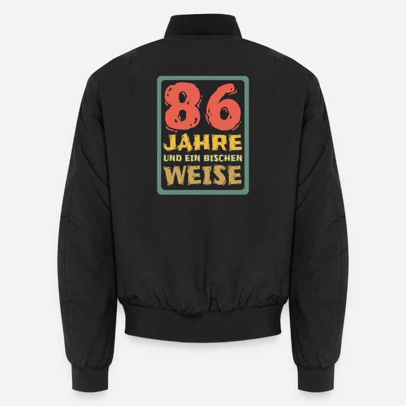 Age 86 - Unisex Bomber Jacket - black