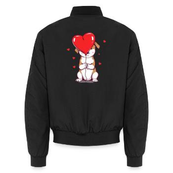 Cadeau pour la fête des mères : Idée de cadeau pour la fête des mères - Bomber unisexe - noir - Dos - AI Model Male 185 light (185cm)