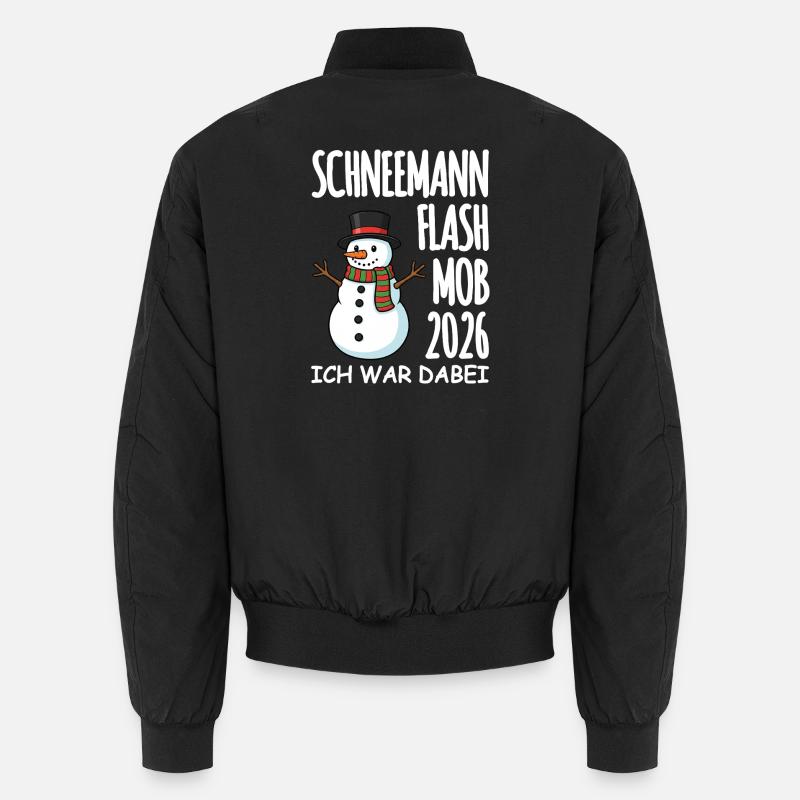 Flash mob bonhomme de neige - Bomber unisexe - noir