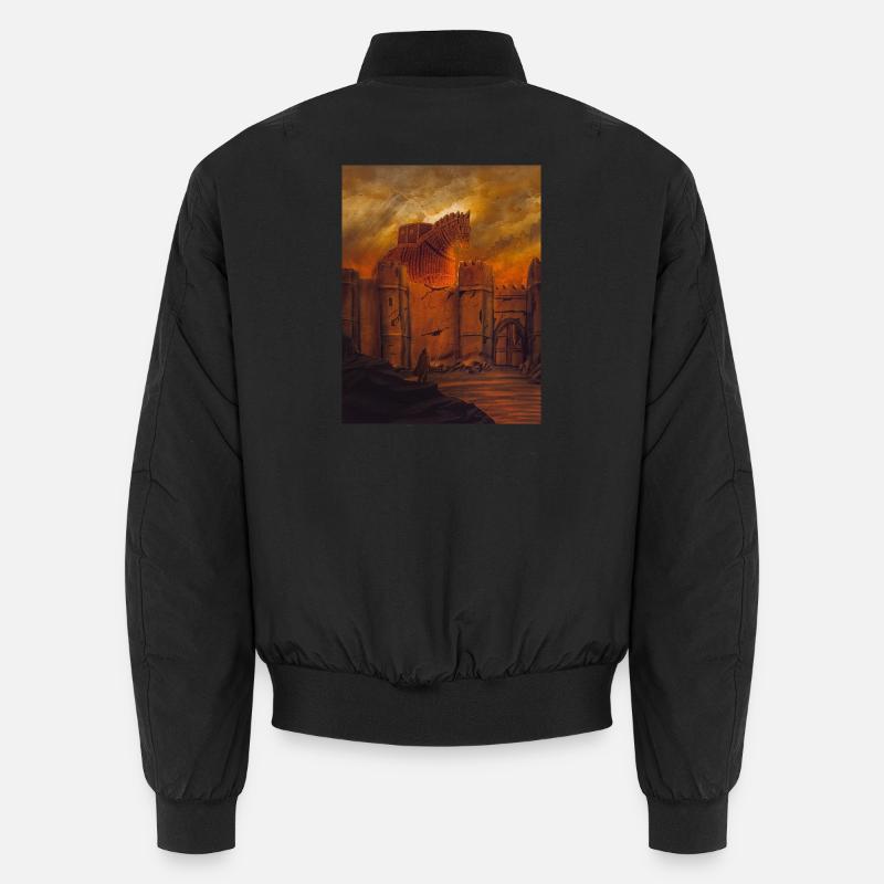 Trojanisches Pferd in Muralla - Unisex Bomberjacke - Schwarz