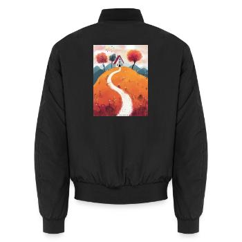 Autumn Hill House - Unisex Bomberjacke - Schwarz - Hinten - AI Model Male 185 light (185cm)