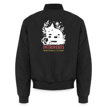 Introvertierter Botanischer Club - Unisex Bomberjacke - Schwarz - Hinten - AI Model Male 185 light (185cm)