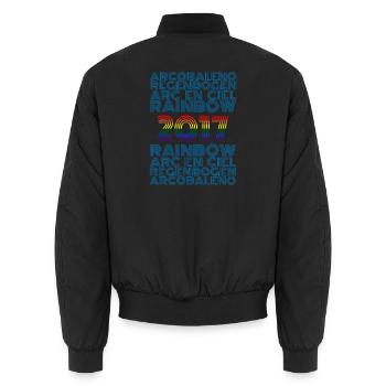 Rainbow 2017 - Unisex Bomberjacke - Schwarz - Hinten - AI Model Male 185 light (185cm)