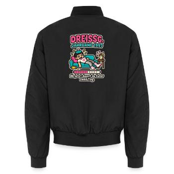 Dreißg Jahrgang 1997 - Unisex Bomberjacke - Schwarz - Hinten - AI Model Male 185 light (185cm)