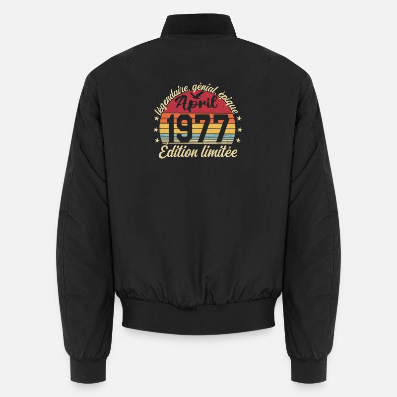 Geburtstag April 1977 April 1977 Unisex Bomberjacke
