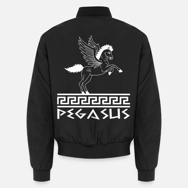 Cheval Pégase blanc Bomber unisexe