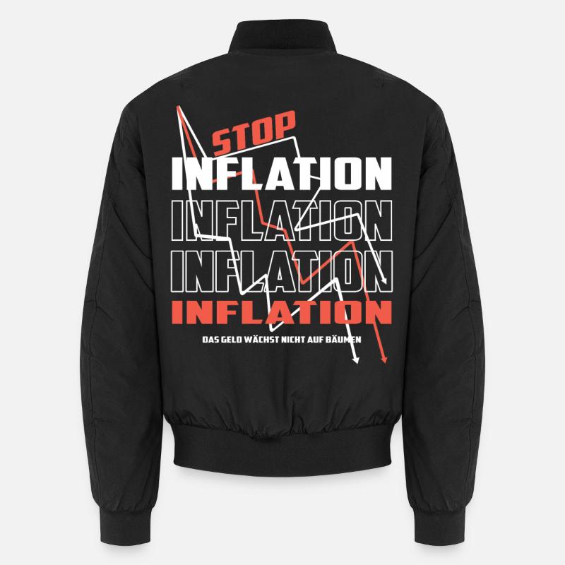 Stop Inflation - Unisex Bomberjacke - Schwarz