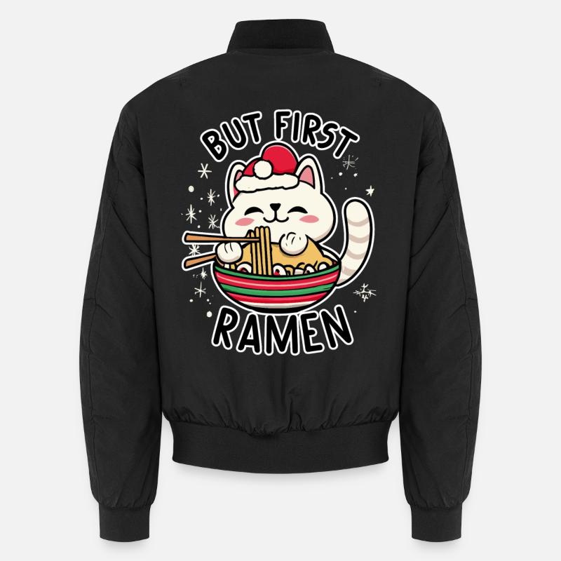 But first Ramen Cristmas Cat Unisex Bomberjacke