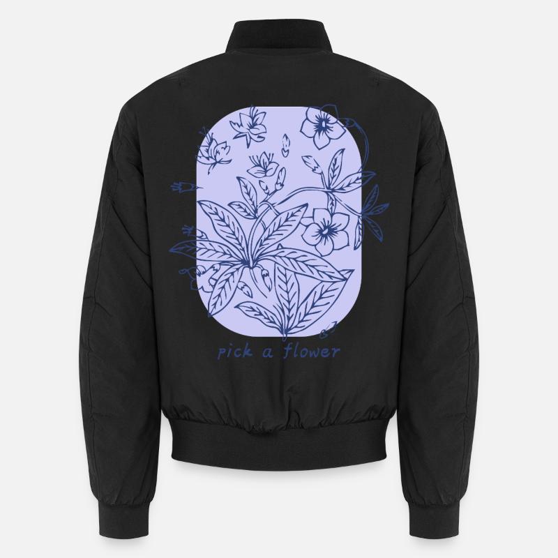 Choisir une fleur - Bomber unisexe - noir