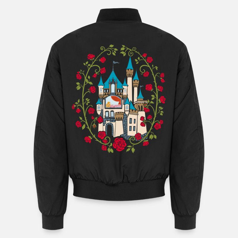 Dornröschen Schloss Märchen - Unisex Bomberjacke - Schwarz