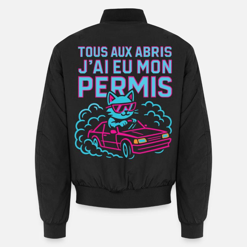 Driver Gift Driver's License - Unisex Bomber Jacket - black