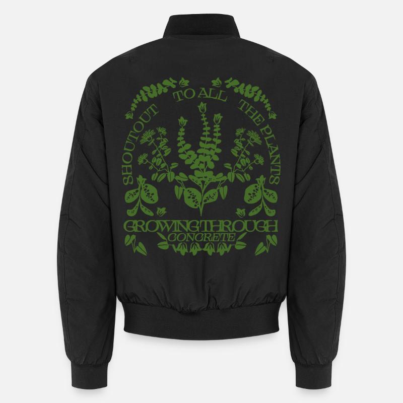 SHOUTOUT TO PLANTS - Unisex Bomber Jacket - black