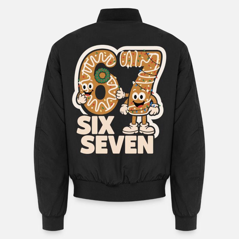 67 Six Seven 6-7 Gingerbread Christmas Funny Unisex Bomber Jacket