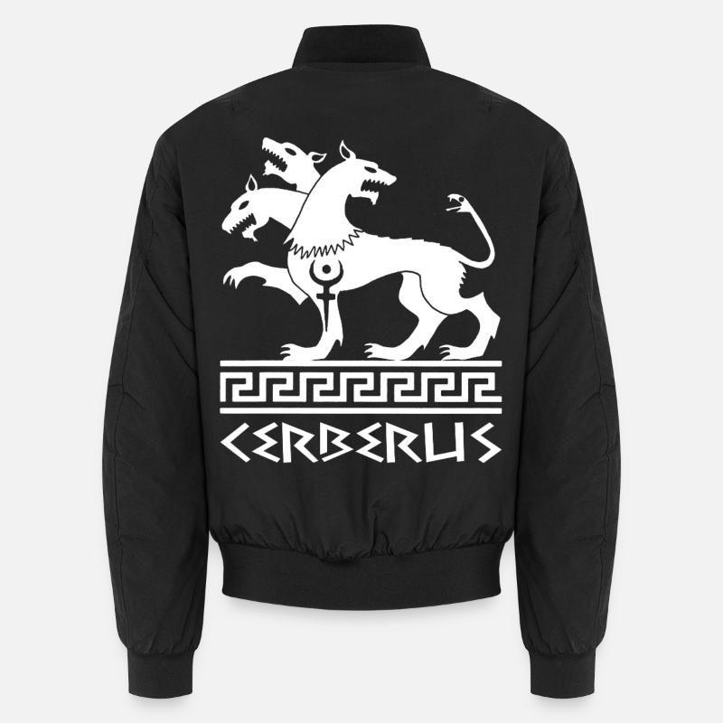 White Cerberus Dog Unisex Bomber Jacket