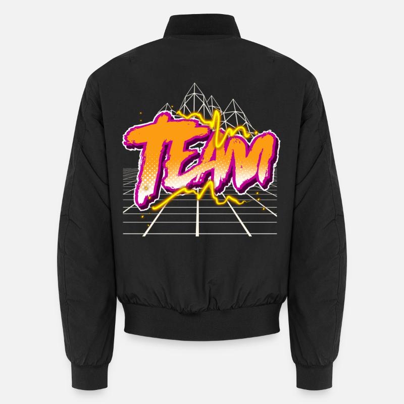 Team - Unisex Bomber Jacket - black