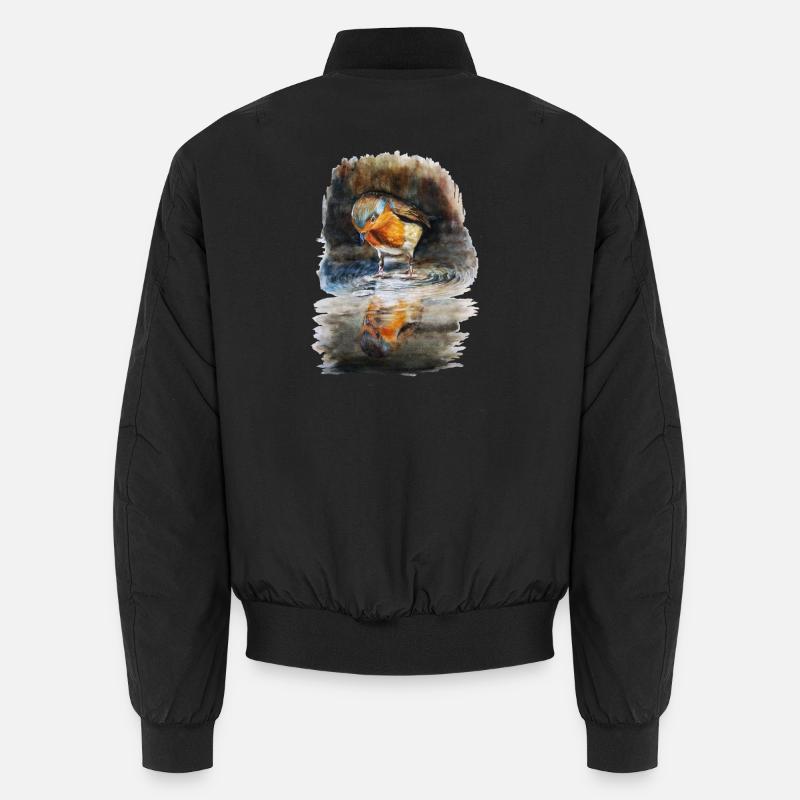 Rotkehlchen - Unisex Bomberjacke - Schwarz