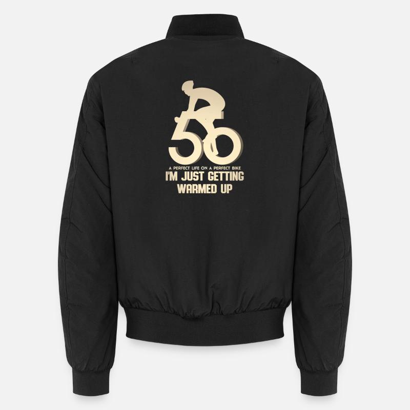 50th birthday for cyclists Unisex Bomber Jacket