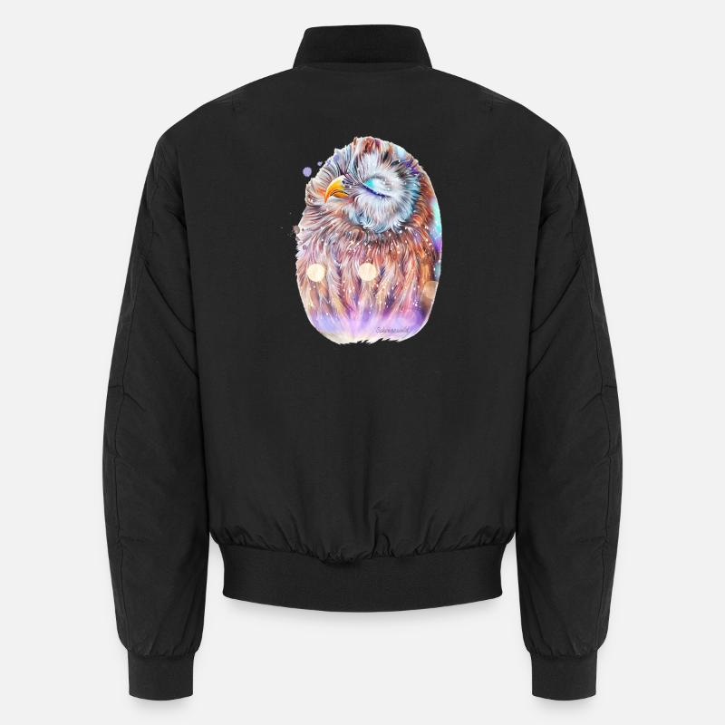 Eule - Unisex Bomberjacke - Schwarz