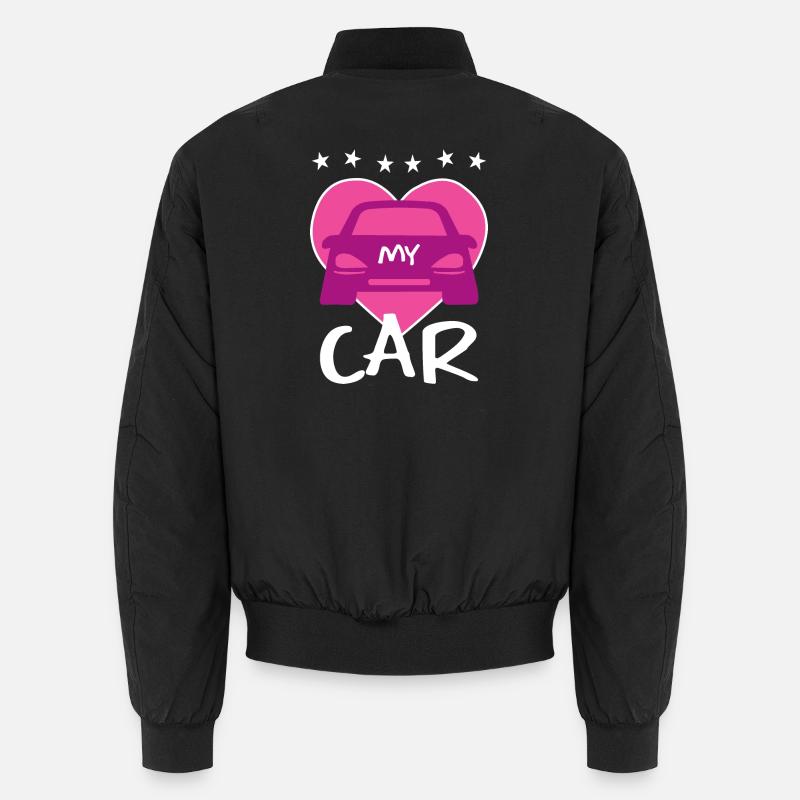Ich Liebe mein Auto - Unisex Bomberjacke - Schwarz