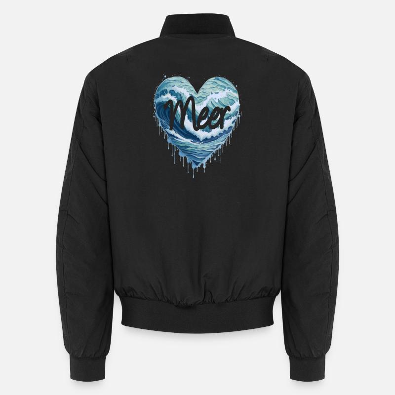 Das Meer im Herzen Unisex Bomberjacke