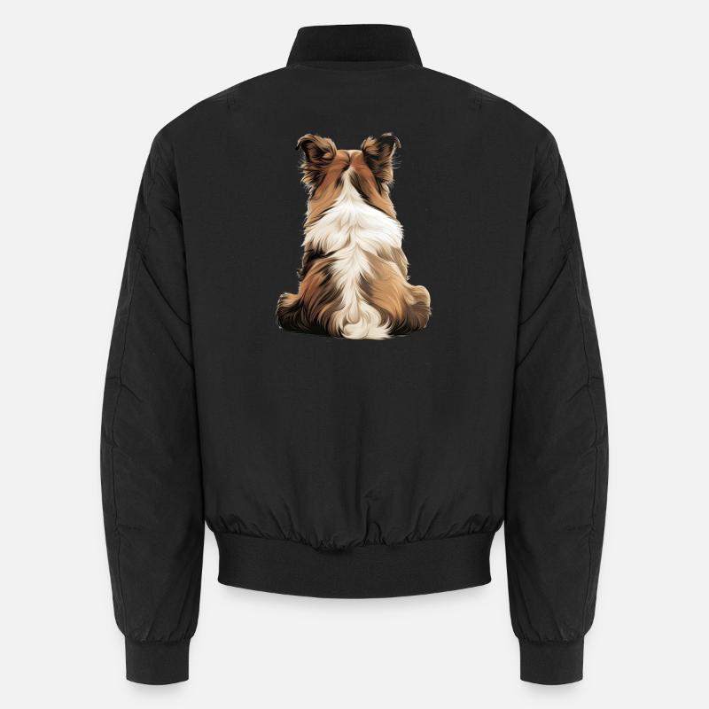 Chien de berger Shetland - Bomber unisexe - noir