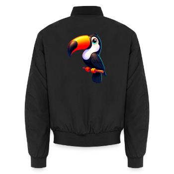 Toucan - Bomber unisexe - noir - Dos - AI Model Male 185 light (185cm)