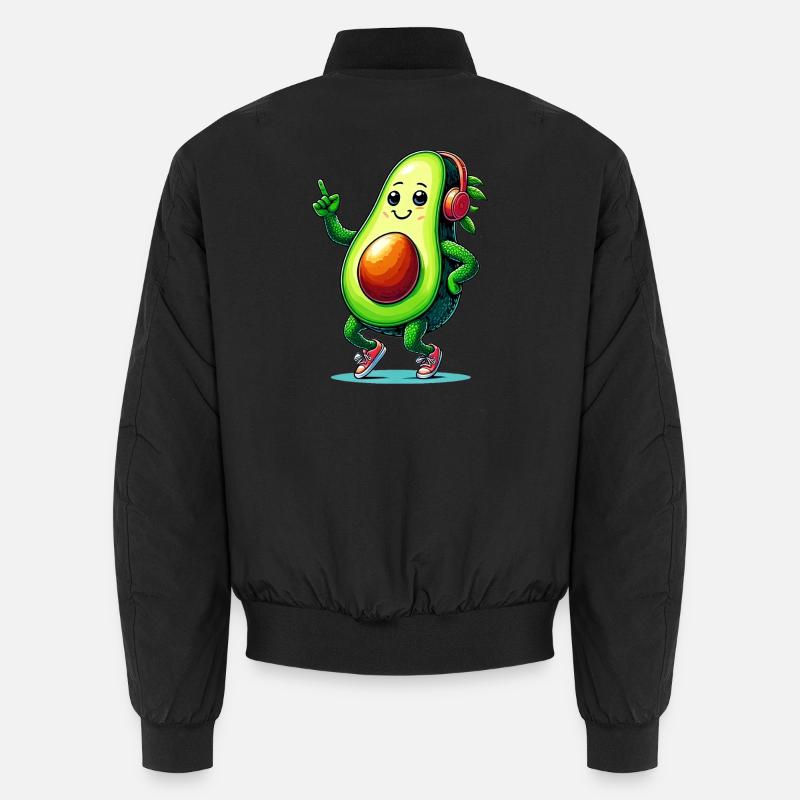 Avocado-Ballen - Unisex Bomberjacke - Schwarz