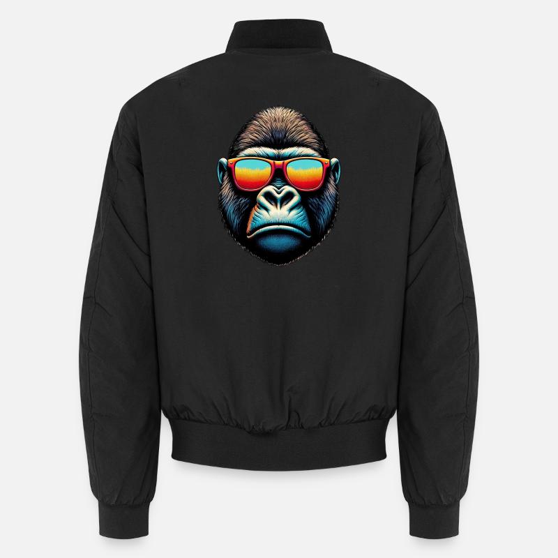 Gorillas mit Sonnenbrille Unisex Bomberjacke