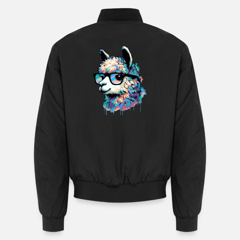 Alpaca - Unisex Bomber Jacket - black